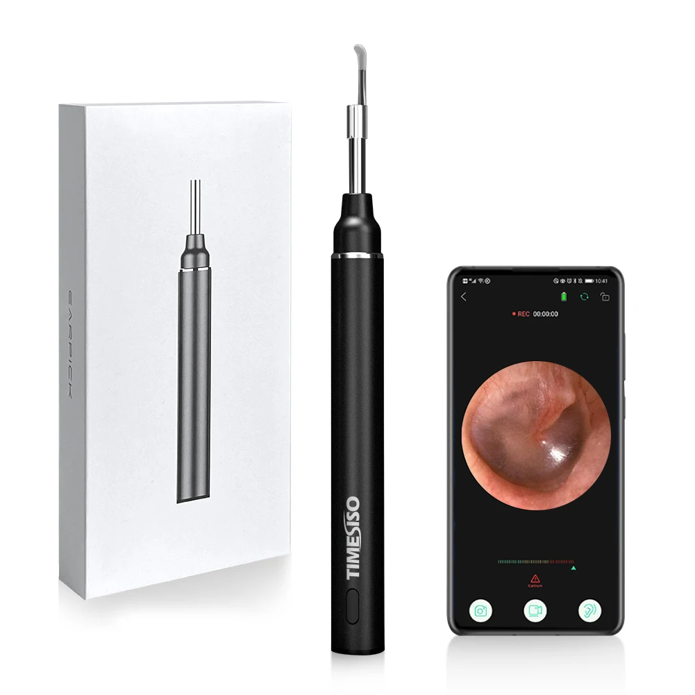 

Timesiso Handheld P40 Portable Ear Cleaner 3.9mm Earwax Cleaning Endoscope Wifi Scope Ear Otoscope, Black/red/green