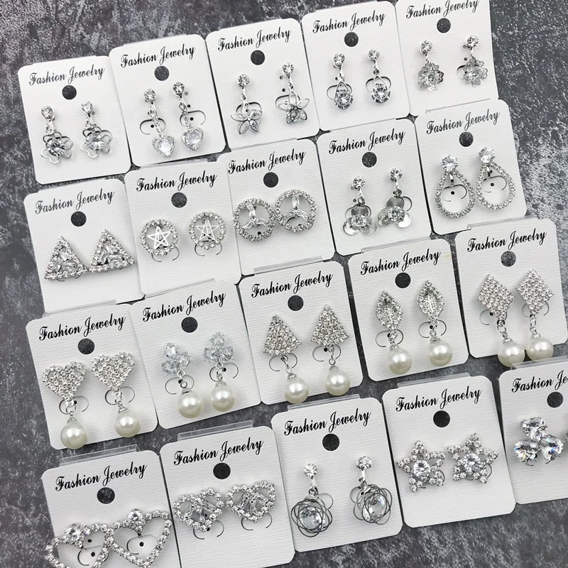 

PUSHI no piercing clip on earring korean fashion dress diamond ear clips full diamond temperament simple earrings