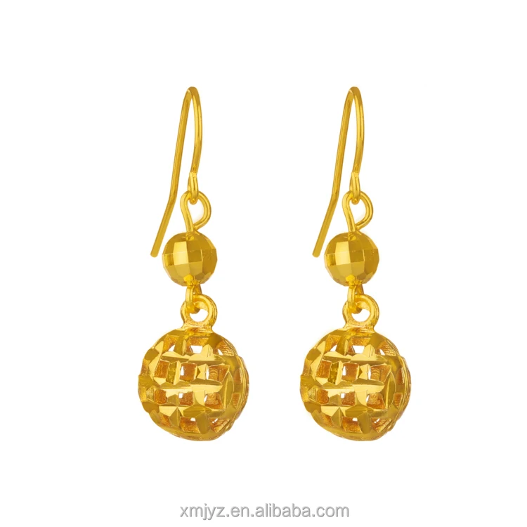 

Factory Direct Gold-Plated 18K Hollow Ball Earrings Korean Style Simple And Personalized Jewelry Women Earrings Wholesale