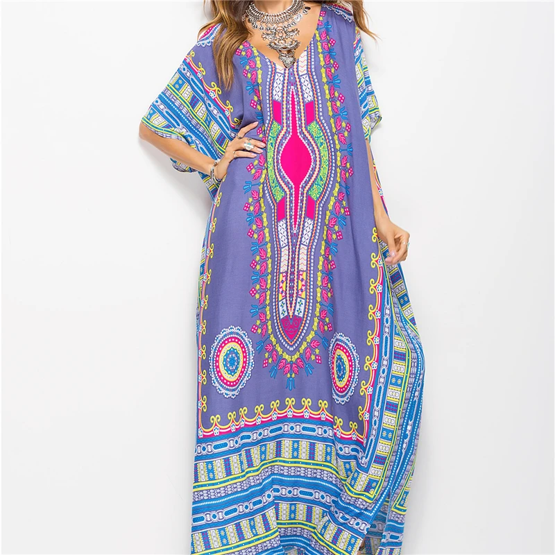 

Hot Sale Bat Sleeve Ethnic Clothing  African Loose Long Dashiki Shirt