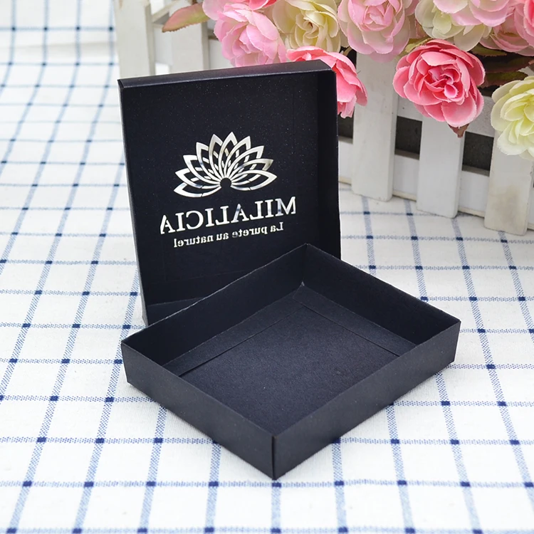 Logo perso<em></em>nalised wedding souvenirs packing laser cut black present box