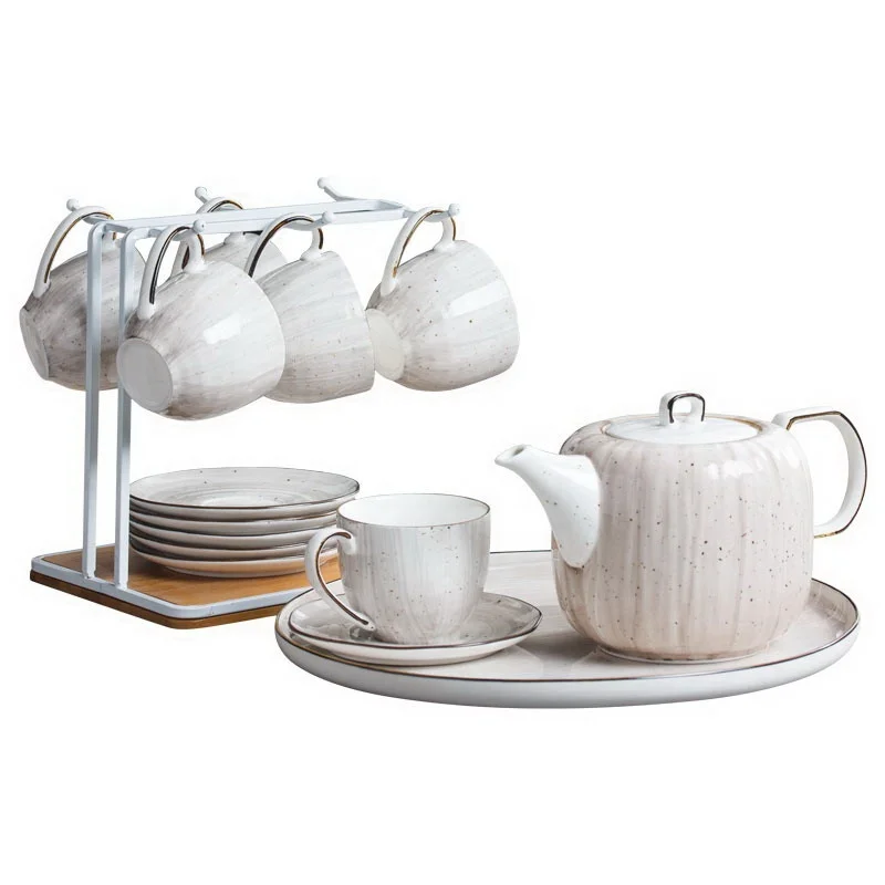 

Factory Sale Latest Design Living Room Modern Teapot Tea Cup Set, As picture