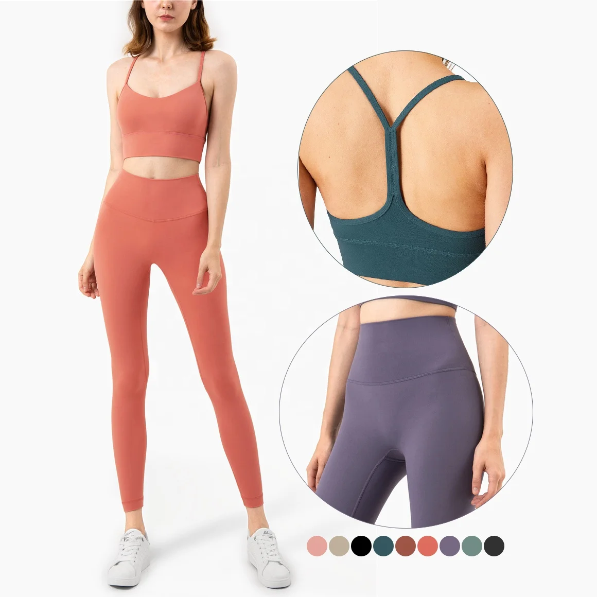 

2021 Hot Selling Fitness Activewear Sets Women Sport Bra Yoga Legging Set