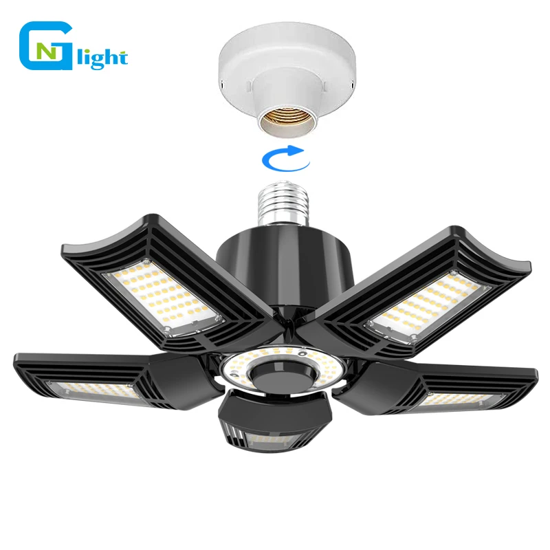 

Hotsales Garage LED Lights Edison E26 Base led deformable lamp, Black/white