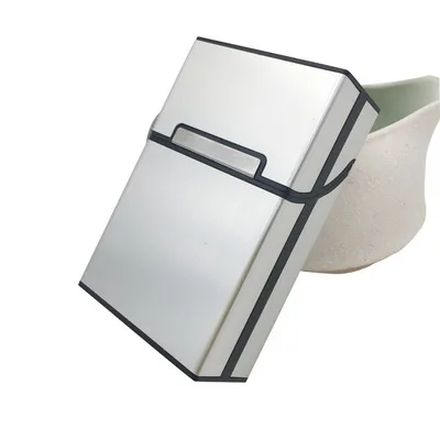 

One-Hand Operate Cigarette Case, Regular or King Size, 18-20 Capacity Cigarette Storage Box, Silver, gray, black, rose gold, blue, rose red, gold
