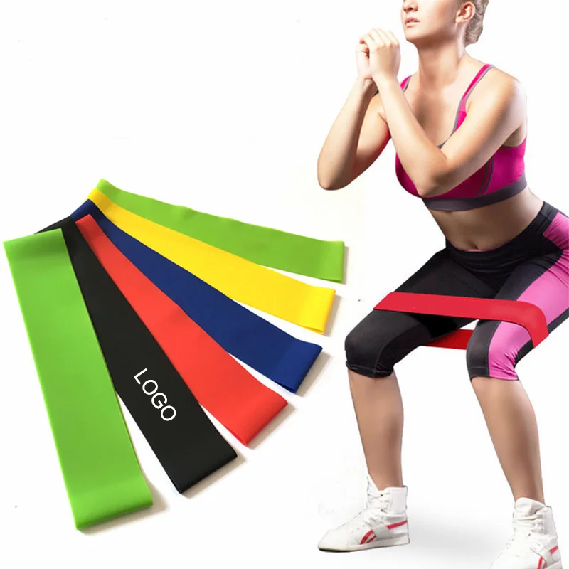 

2021 Latex mini Resistance Loop Bands 100% Natural Latex Material Yoga Elastic Band, Customized colors