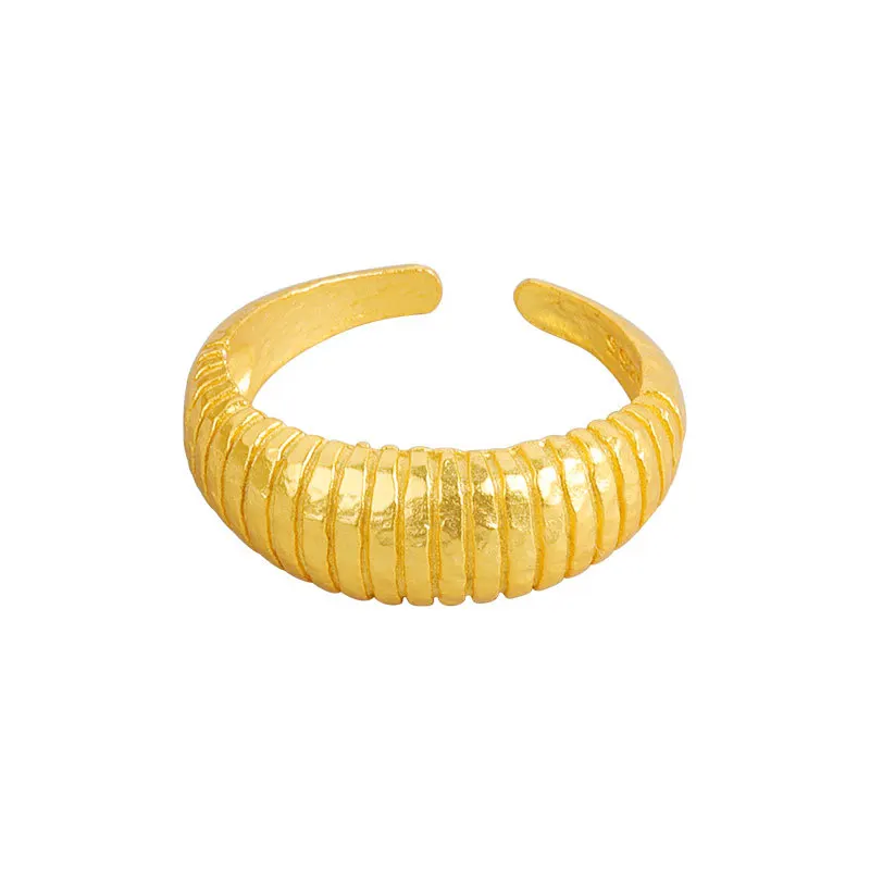 

Daidan Open Ring Gold Plated Simple Sterling Silver Trendy Women'S Adjustable Rings