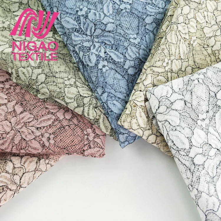 

Wholesale soft breathable tulle fabric nylon polyester knitting lace fabric for women dress, Accept customized color