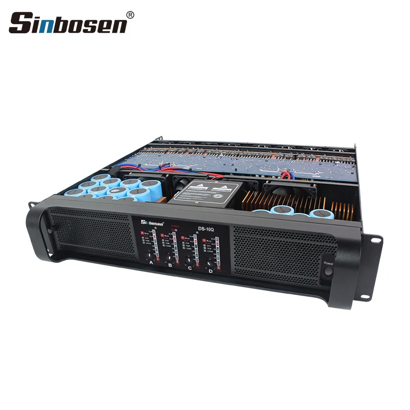

Professional power amplifier DS-10Q 4 channel 1000W sound stereo audio amplifier for 15 inch speaker dj mixer