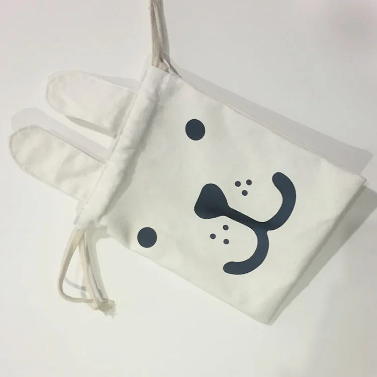 

Foldable Cute Cat Ear's Canvas Bags Multifunction Design Storage Bags Promotional Reusable Wholesale Tote