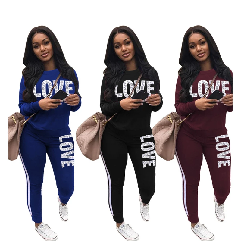 

Customized Womens Sets Top And Sweatpants Custom Winter Tracksuit Set 2 Piece Women Jogger Set Plus Size Women Sweatpants Set