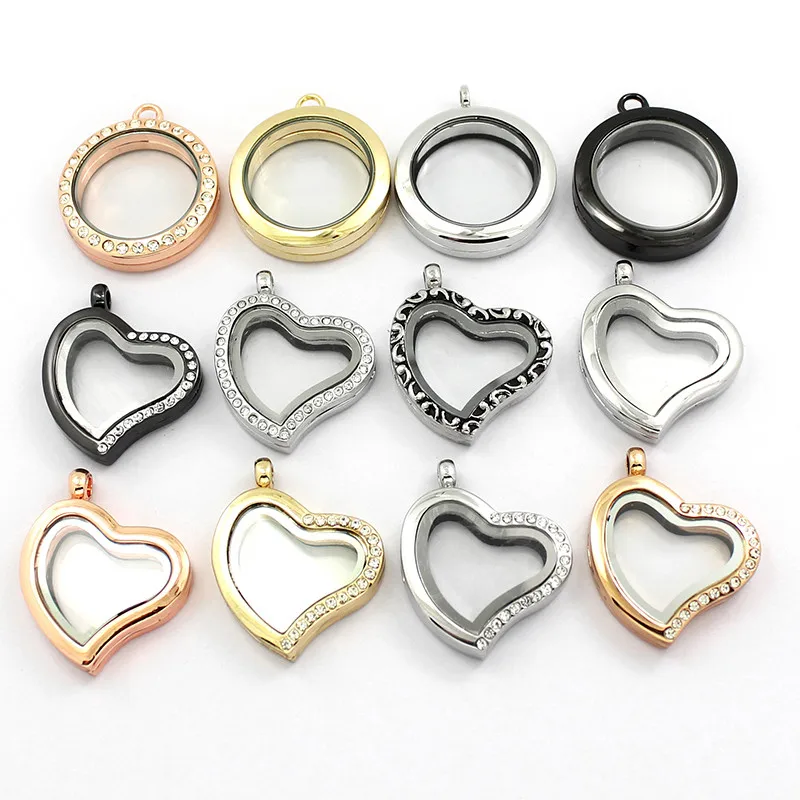 Wholesale Mixed Styles Magnetic Glass Floating Charm Diy Locket Pendant ...