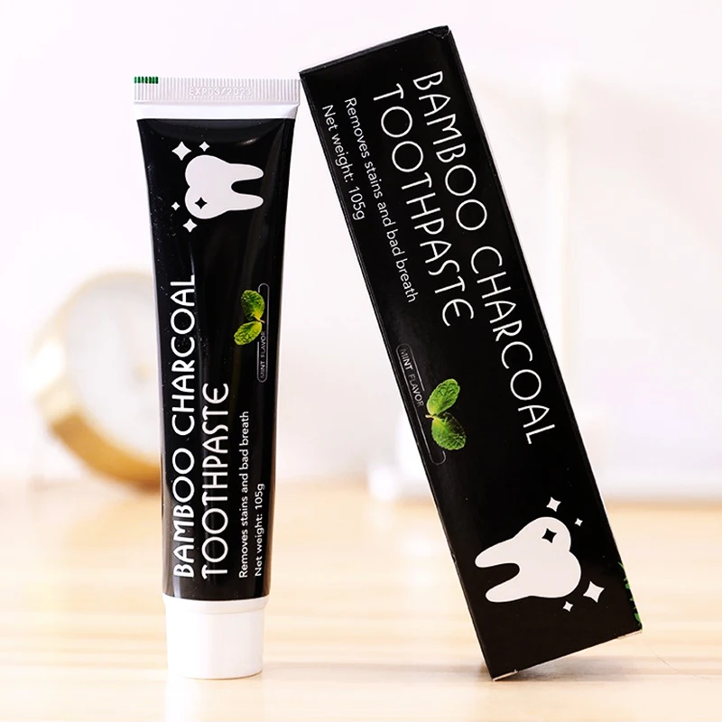 

OS-TP-01 Ultra white home hotel charcoal tooth paste travel size dental tooth paste tooth whitening paste, Black paste
