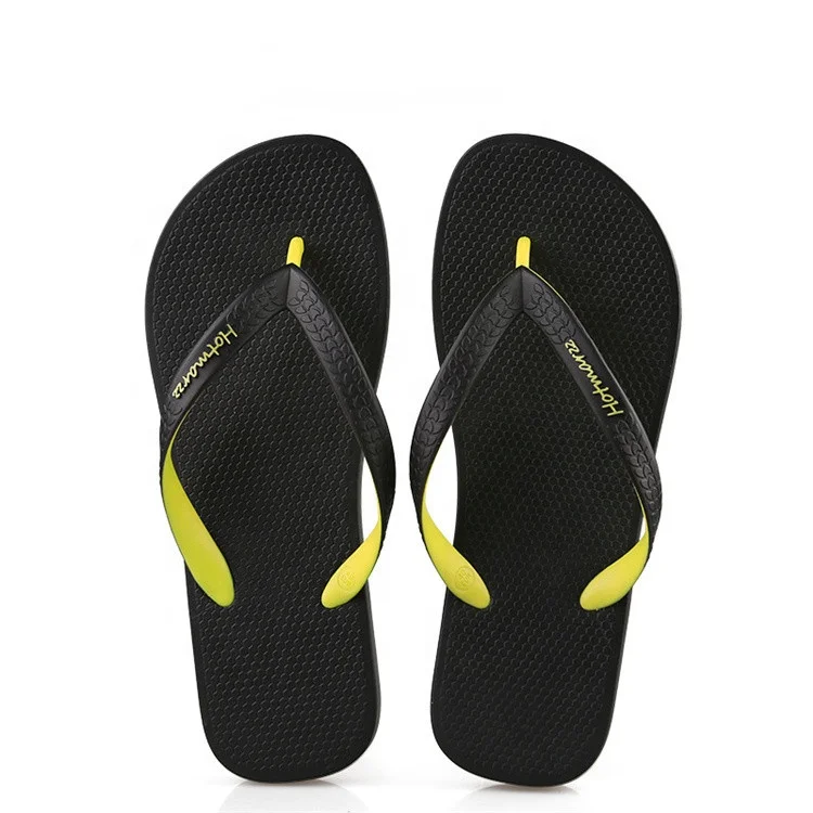 

Hotmarzz high quality outdoor footwear individual male slippers summer clip foot anti slip beach shoes tide couples flip-flops
