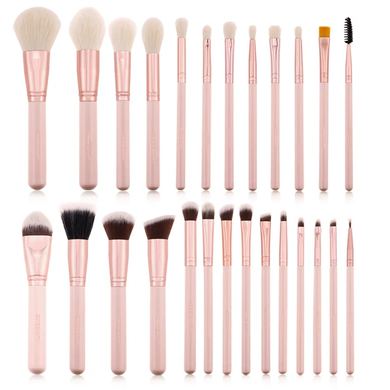 

ZNY New Arrival 26pcs Pink makeup brushes Set Foundation Contour Eye Powder make up Tools Kit Natural Hair maquillaje