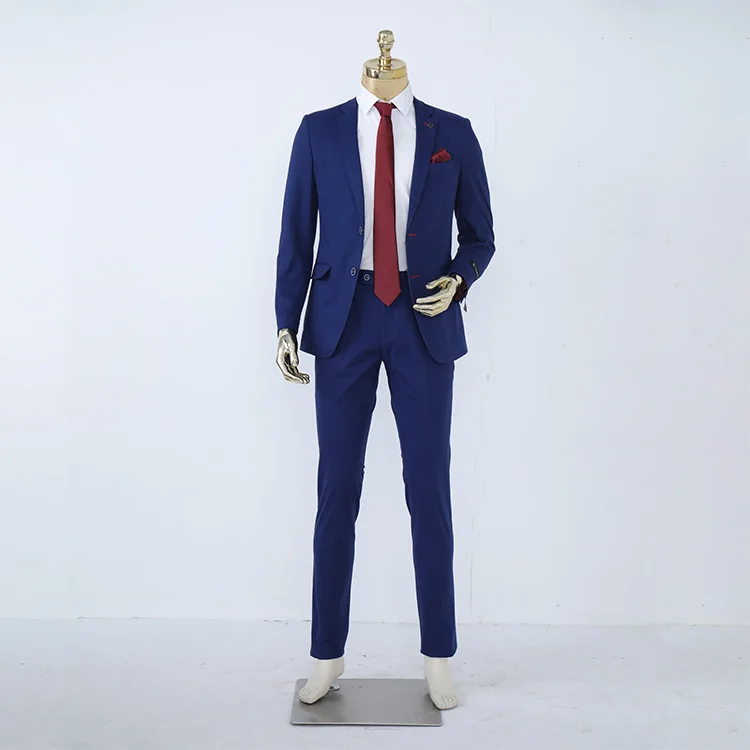 

Business formal wedding office costume homme slim fit men suit, Navy blue