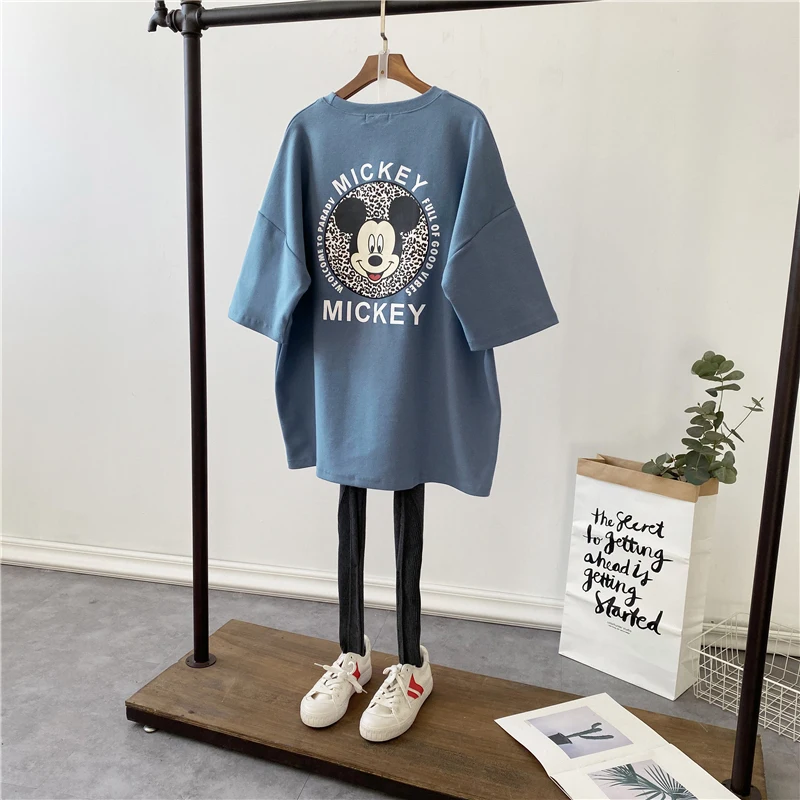 

Wholesale 2021 summer new style cartoon letter printing Mickey t-shirt women ins plus size short sleeve women's top