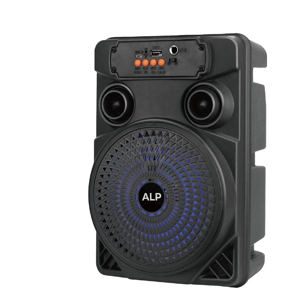 

6.5 inch blue-connect gadegets electronic home theatre system portable hifi boombox speaker with 1200mA battery, Black/blue/red