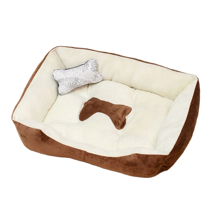 

50*38*15cm Xs Amazon Hot Sale Breathable Cat Bed Fancy Sleeping Cushion Puppy New Bone Dog Bed Sofa Bed for Small Dog