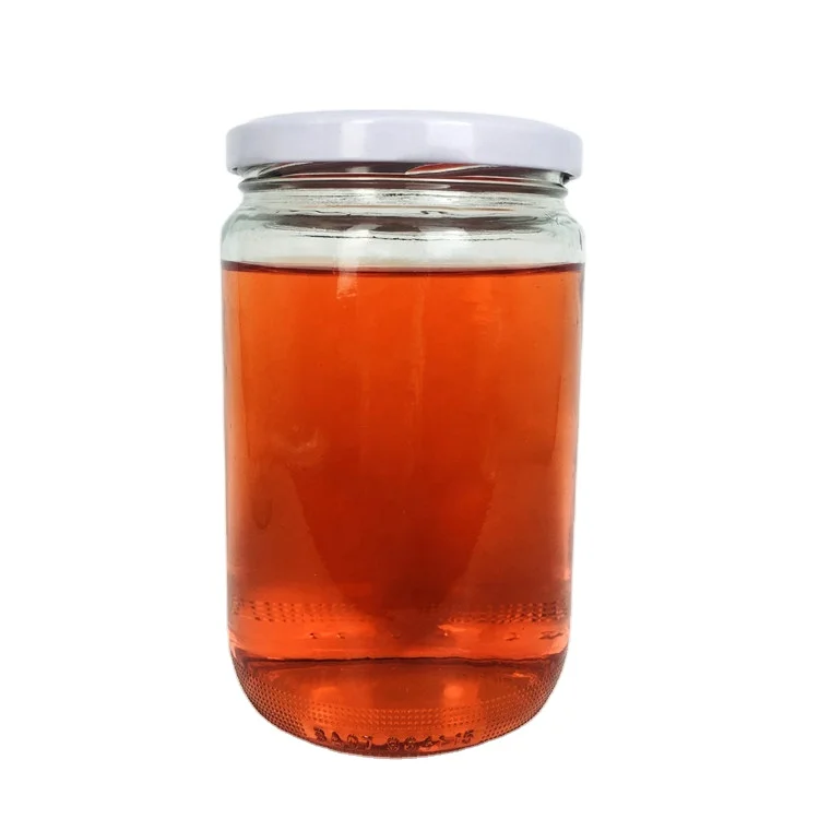 

Food grade 720ml round clear glass storage jar for pickled with twist off lid