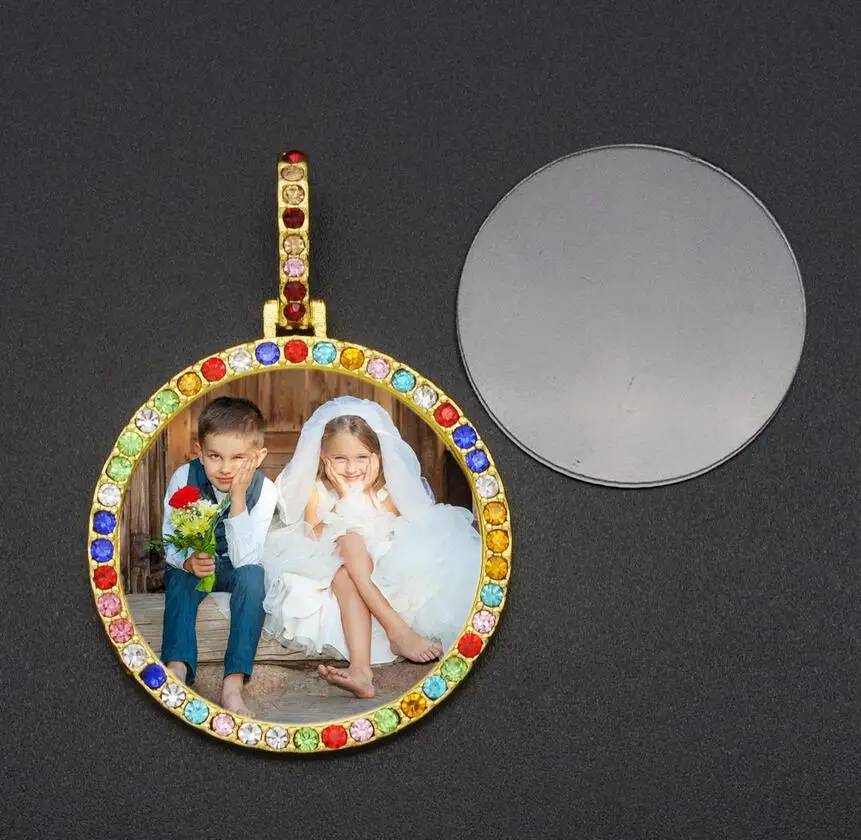 

Diy custom hiphop custom best mon personalize pictures round heart photo jewelry charm pendant with acrylic disc