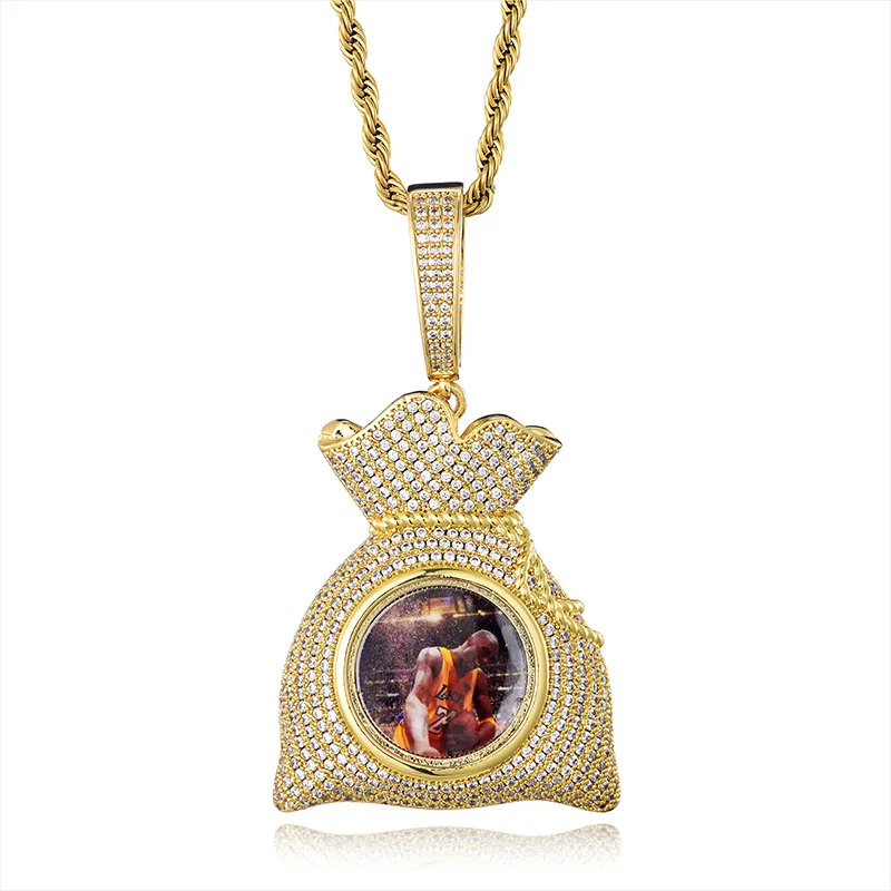 

Customised Sublimation Necklace Jewelry High Quality Low MOQ Crystal Pendant Charm Photo Necklace, Gold, silver