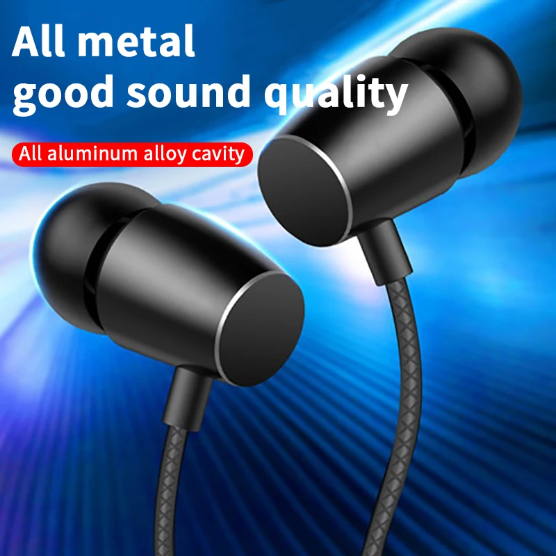 

VPB V14 metal heavy bass wired in-ear headset with microphone call headset factory direct sales(for iPhone, Huawei, Xiaomi, etc)