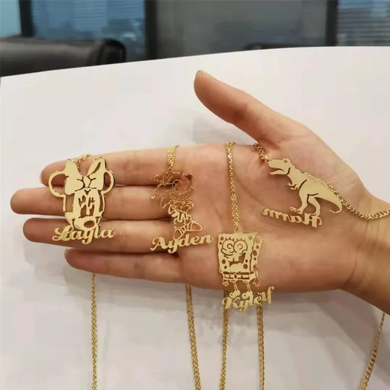 

Personalised Stainless Steel Plate Custom Letter Name Pendant Necklace Bracelet Earrings Jewelry