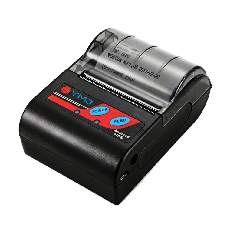 

Mini Mobile Phone Blue tooth Thermal Receipt Printer label maker, White & grey optional
