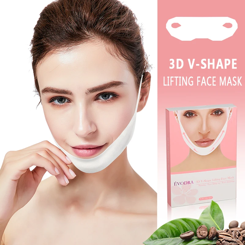 

Lifting slim facial v line facial mask,OEM collagen facial sheet mask,double rducer chin up patch korean facial masks, White