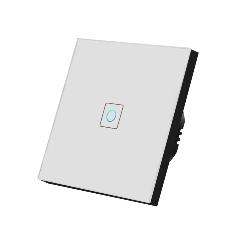 2020 New Design EU Smart Home Wifi Wall Touch Switch 1/2/3 Gang Glass Panel Light Switch Black/white Smart Switch