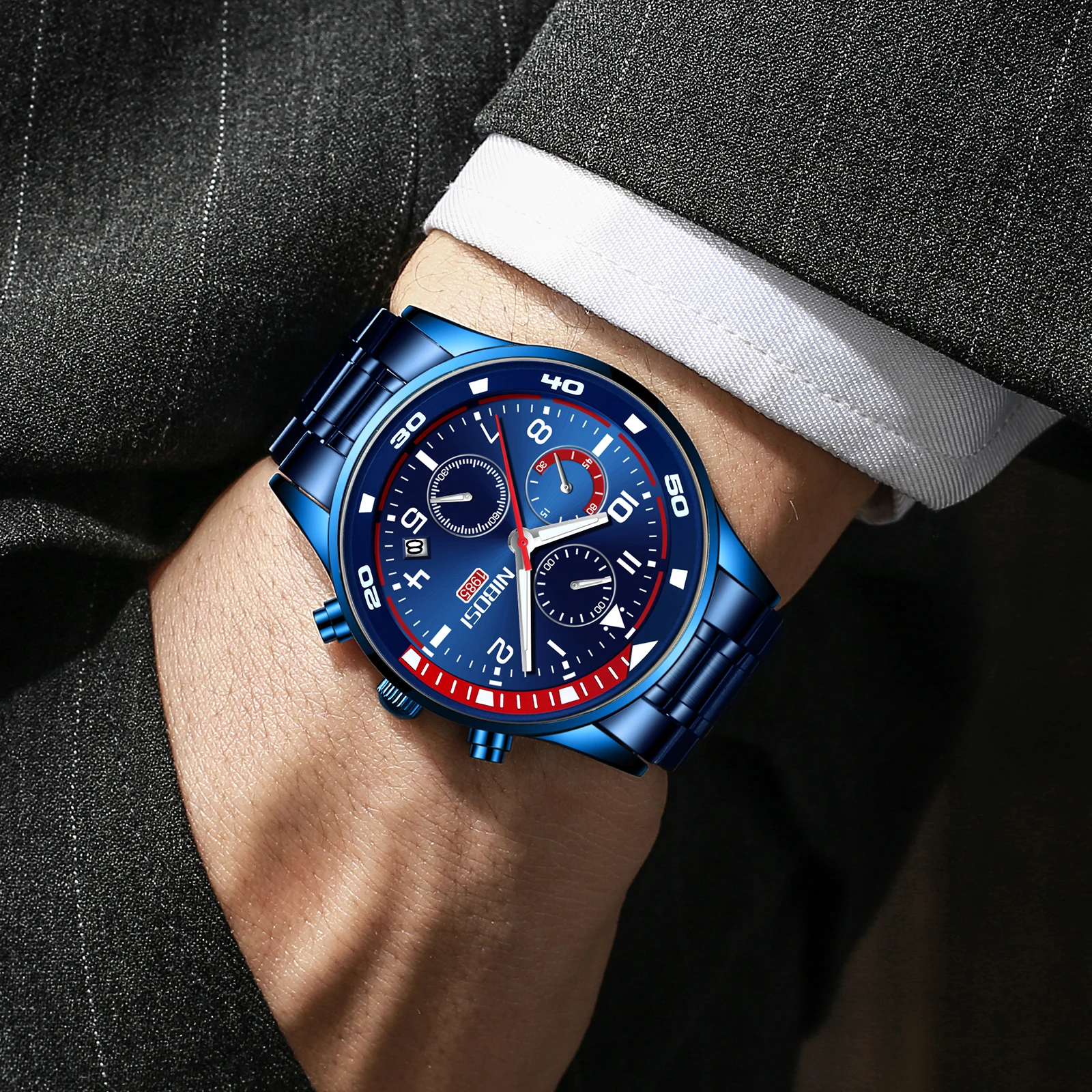 

NIBOSI NI2386 Stainless Steal Classic Quartz Watch