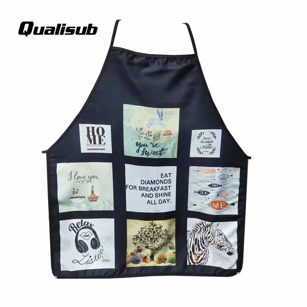 

2021 Qualisub New Creative 9 Panel Sublimation Aprons Blanks