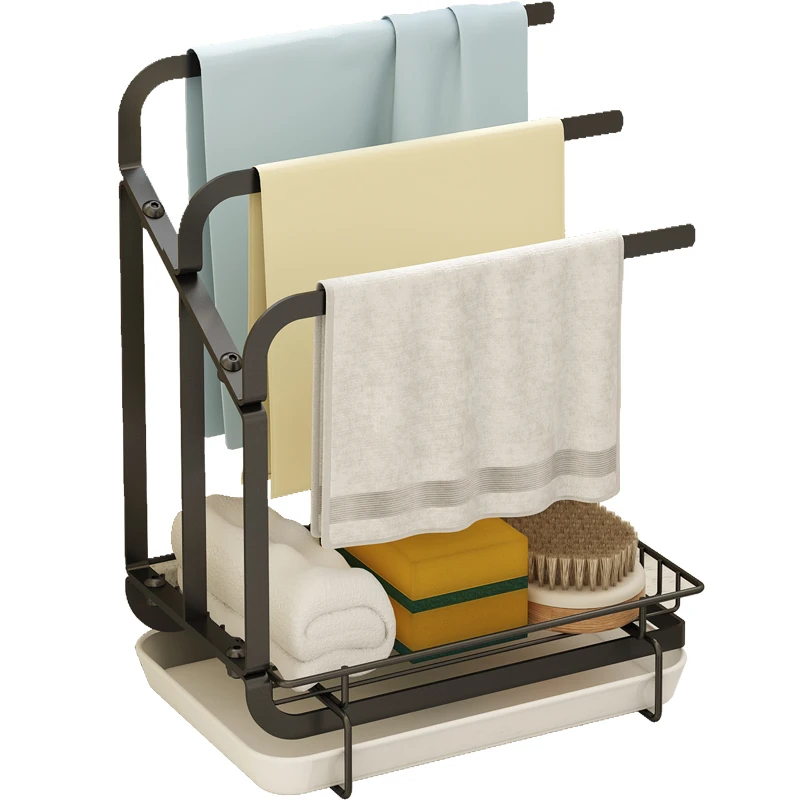 

Stainless Steel Sink Hanging Drain Storage Rack Dry Towel Organizer Sink Caddy Sponge Holder Storage Rack For Home Kitchen