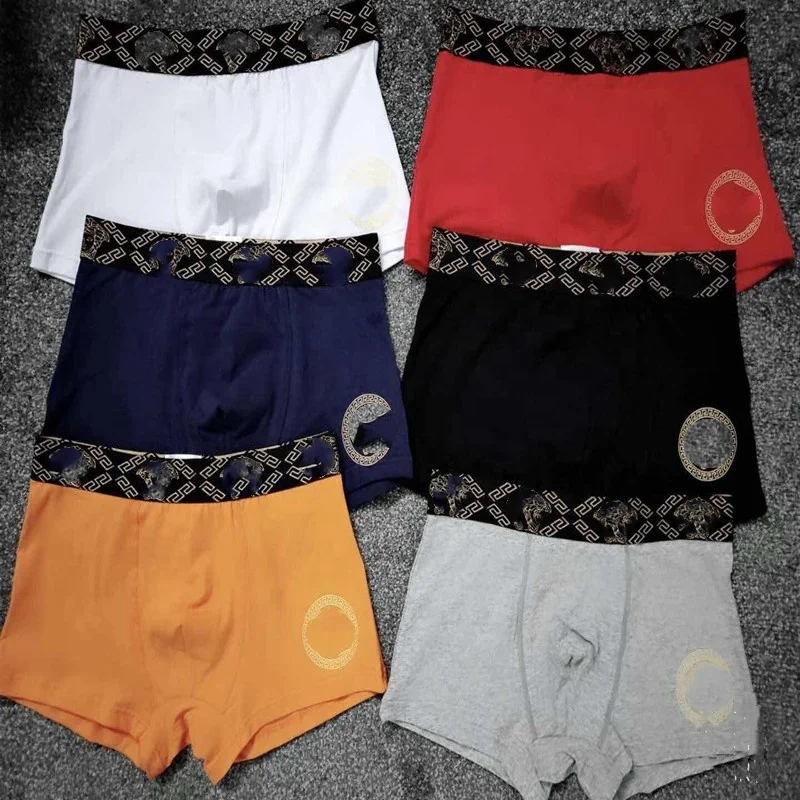 

New Arrival Gold Printed Logo Men's Underwear, White/red/black/gray/blue/orange