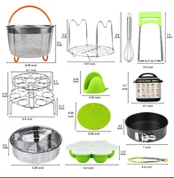 

18 pieces Pressure Cooker Accessories Set Compatible with instants pots 6 8 Qt