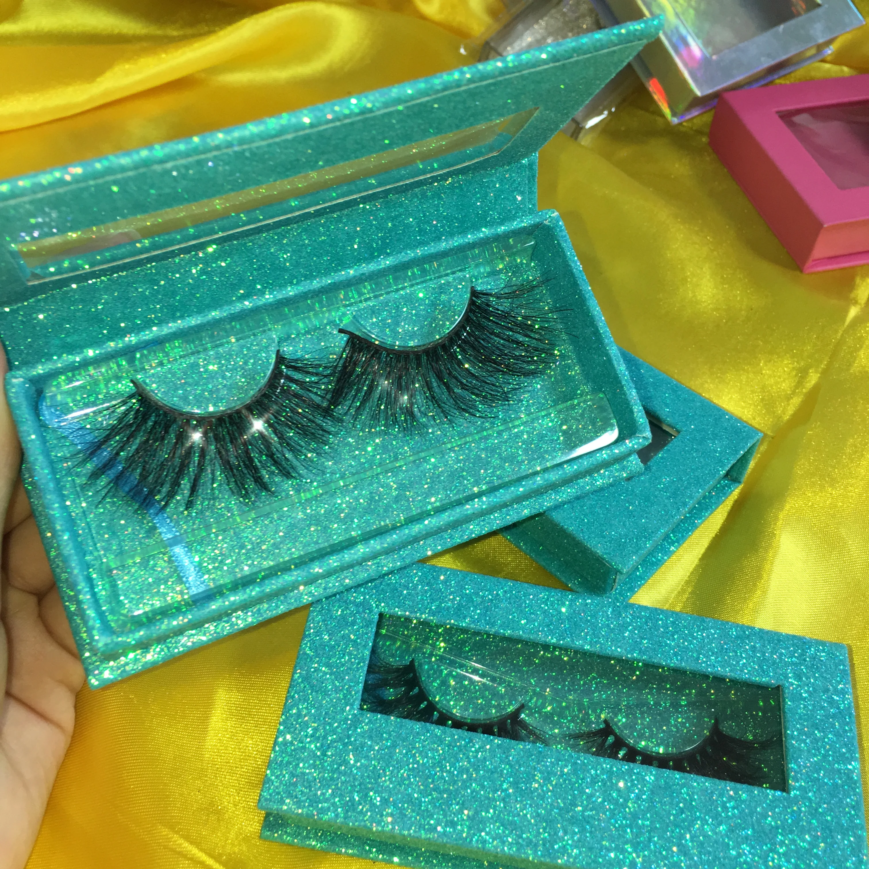 Popular 25mm Mink Eyelash Money Package Box Lashes3d