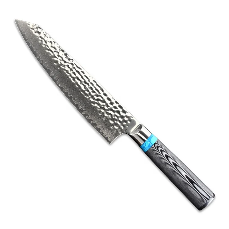 

Turquoise vg10 handle 67 layer damascus stainless steel 8 Inch Chef kitchen Knives forged japanese kiritsuke knife