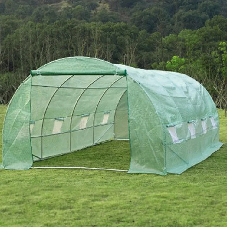 

Large Greenhouse 20' x 10' x 7' Walk-In Portable Green House Outdoor Tunnel Garden Plant Growing Hot House, Green grid