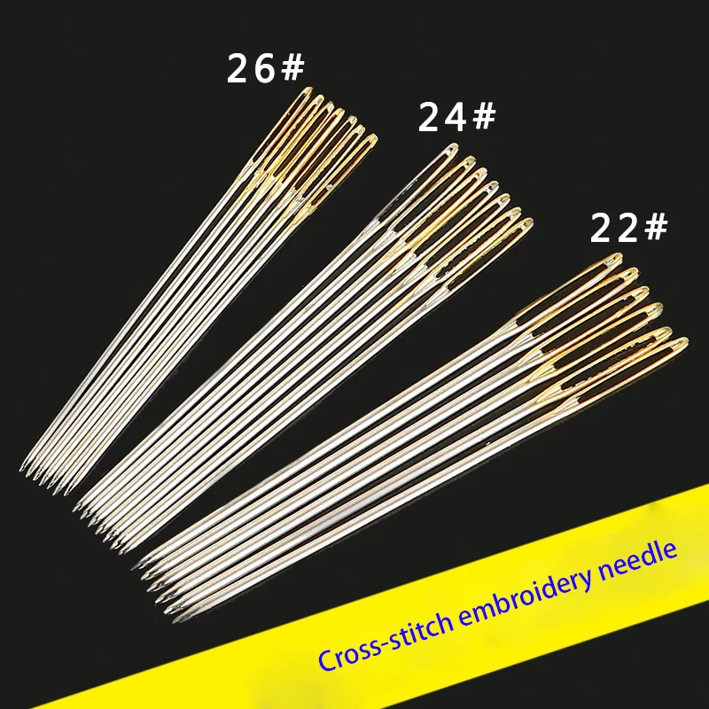 

Wholesale 25PCS/Bag hand sewing needles hand embroidery needles cross stitch needles, Gold/silver