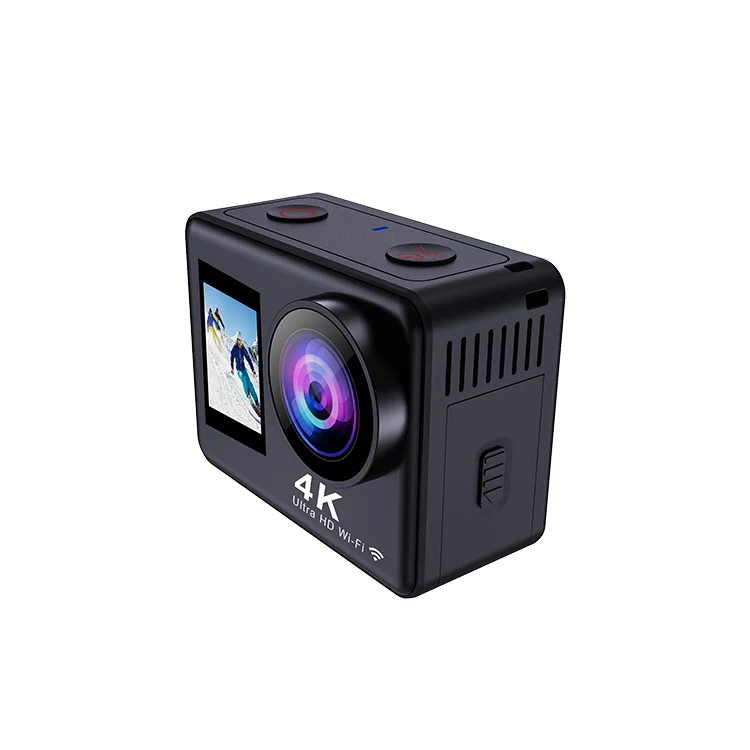 

Action Cam Real 4K 60 Body 10M Waterproof Action Camera For Sport WIFI EIS-stabilization Sports Cam Remote Control Dual Screen