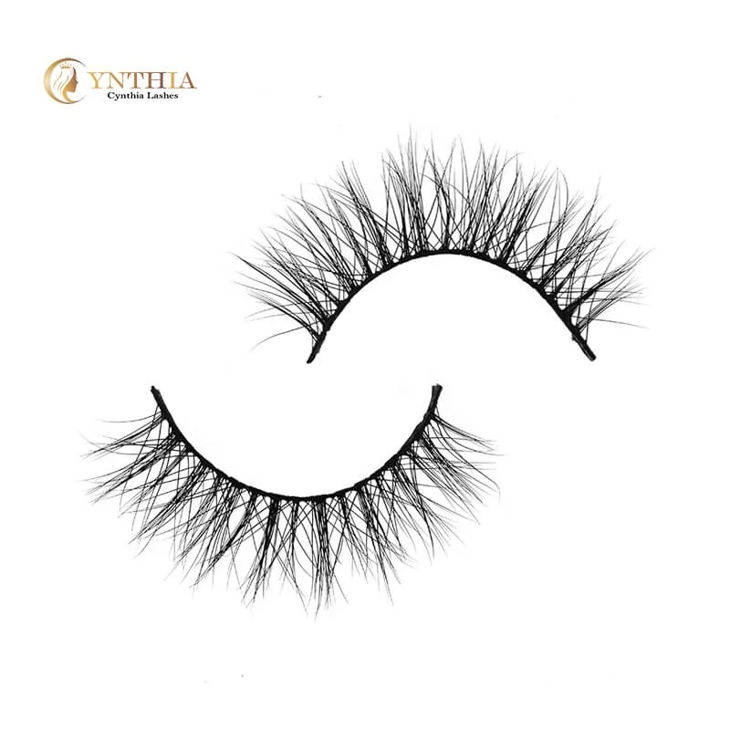 

2021 Style Lash Handmade 3d Mink Eyelashes 25mm eyelashes with custom eyelash packaging box, Black color