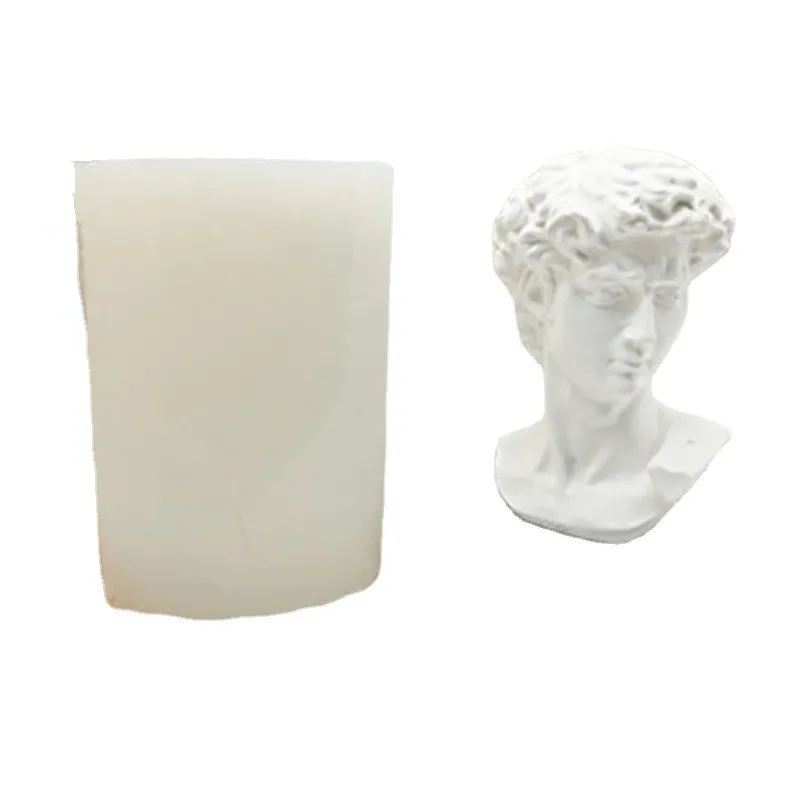 

014 New DIY Creative Men's Aromatherapy Candle Silicone Mold Plaster Table Decoration Resin Craft Mold, Transparent