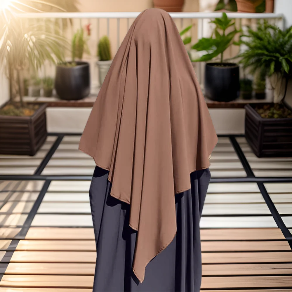 

Femme Musulmane Hijab One Layer Chiffon Khimar for Prayer