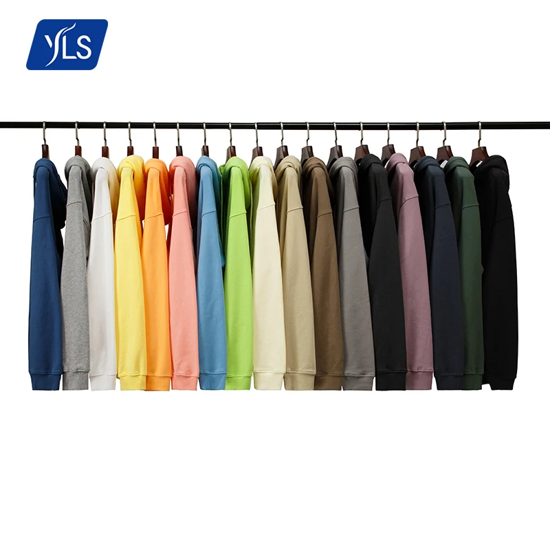 

YLS 2021 Wholesale New Loose Size 380gsm French terry Basic Stereo Hoodie Logo Custom Hoodie Hip Hop Cotton Blanket Hoodies