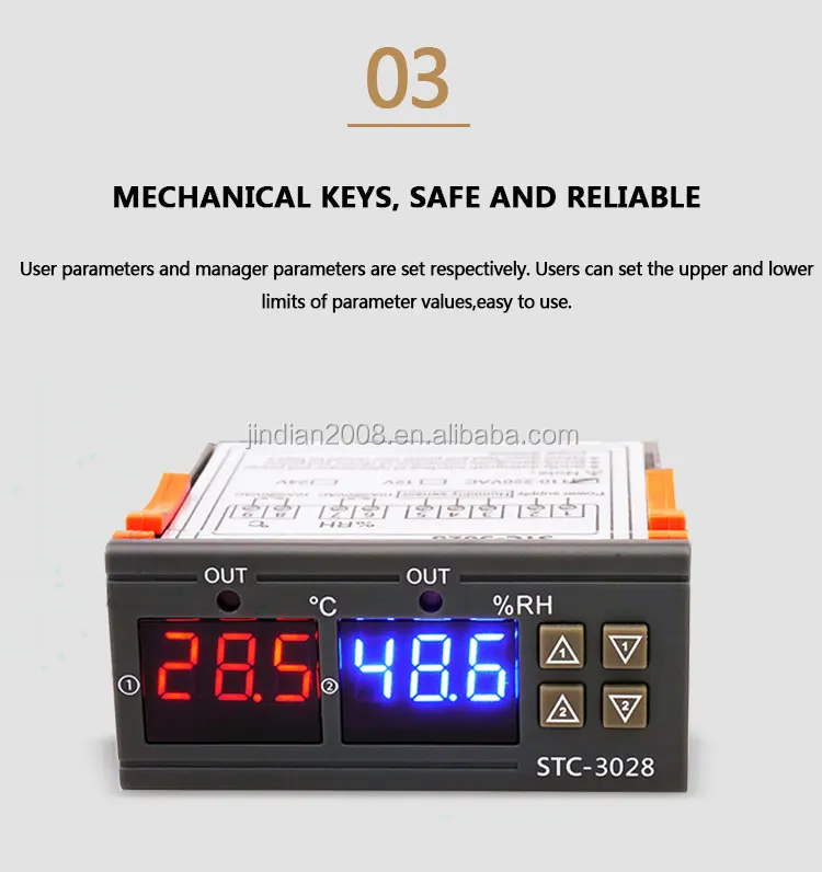 Thermostat numérique Hygrostat Température Humidité Contrôleur STC-3028 Température Humidité Contrôleur STC3028