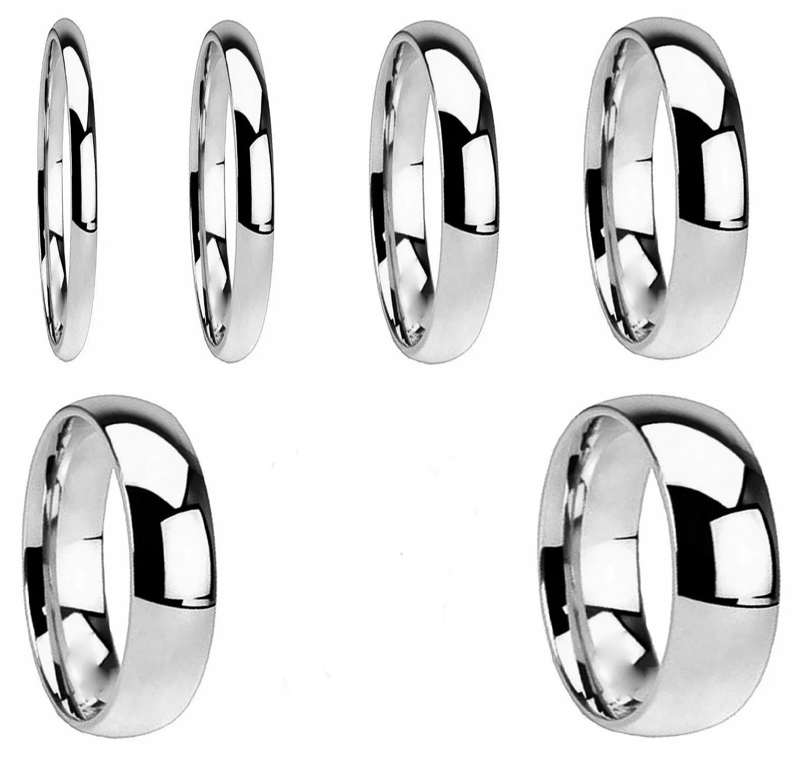 

men women stainless steel titanium ring blank plain dome high polished classic wedding band comfort Fit, Gold/silver