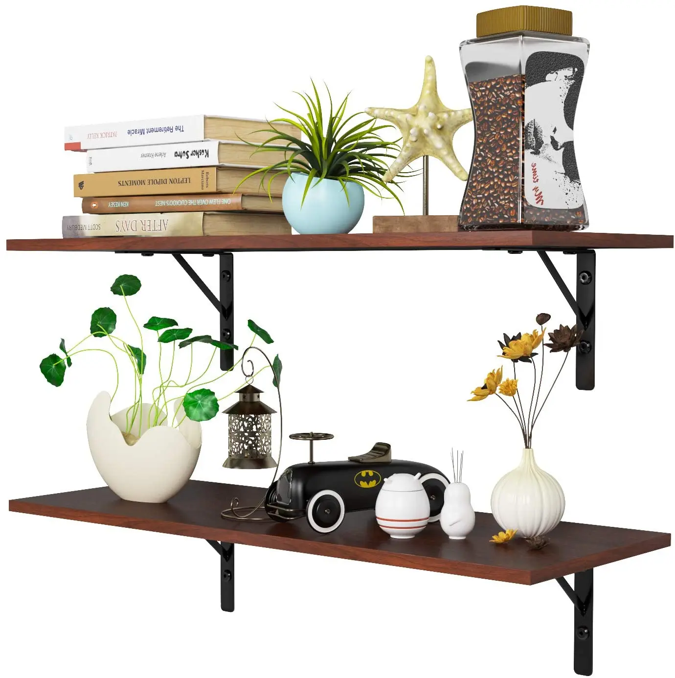 Rustic Farmhouse 3 Tier Hidden Floating Wall Wood Shelf Design Buy