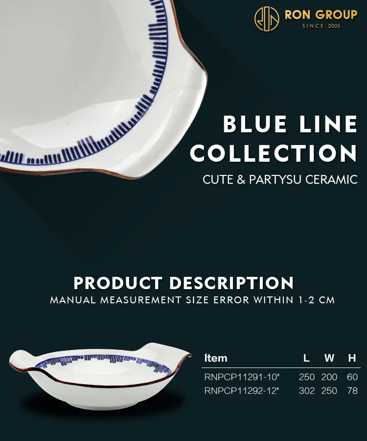 wholesale chinese style new design terracotta dinnerware salad hot pot extra large soup plate with handle plates ceramic