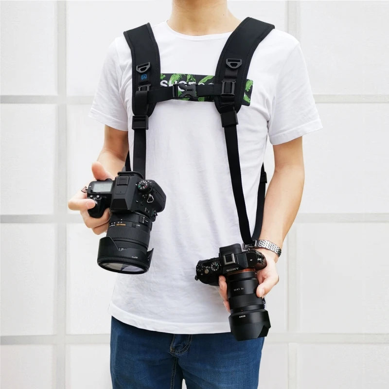 

PULUZ Double Shoulder Harness Soft Pad Decompression Foam Strap Belt for DSLR Digital Cameras